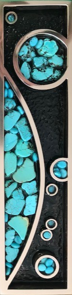 Bronze and Turquoise Custom Door Handle from Jonanthan Thiele
